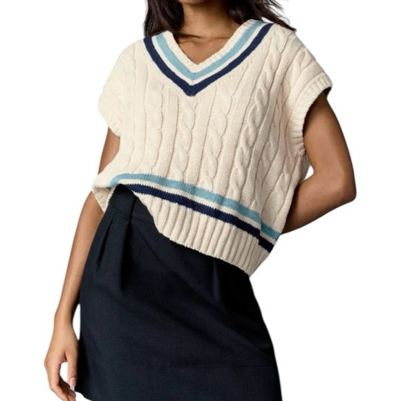 Polo Ralph Lauren Cable-Knit Cotton Cricket Sweater Vest Size Large - Picture 5 of 11